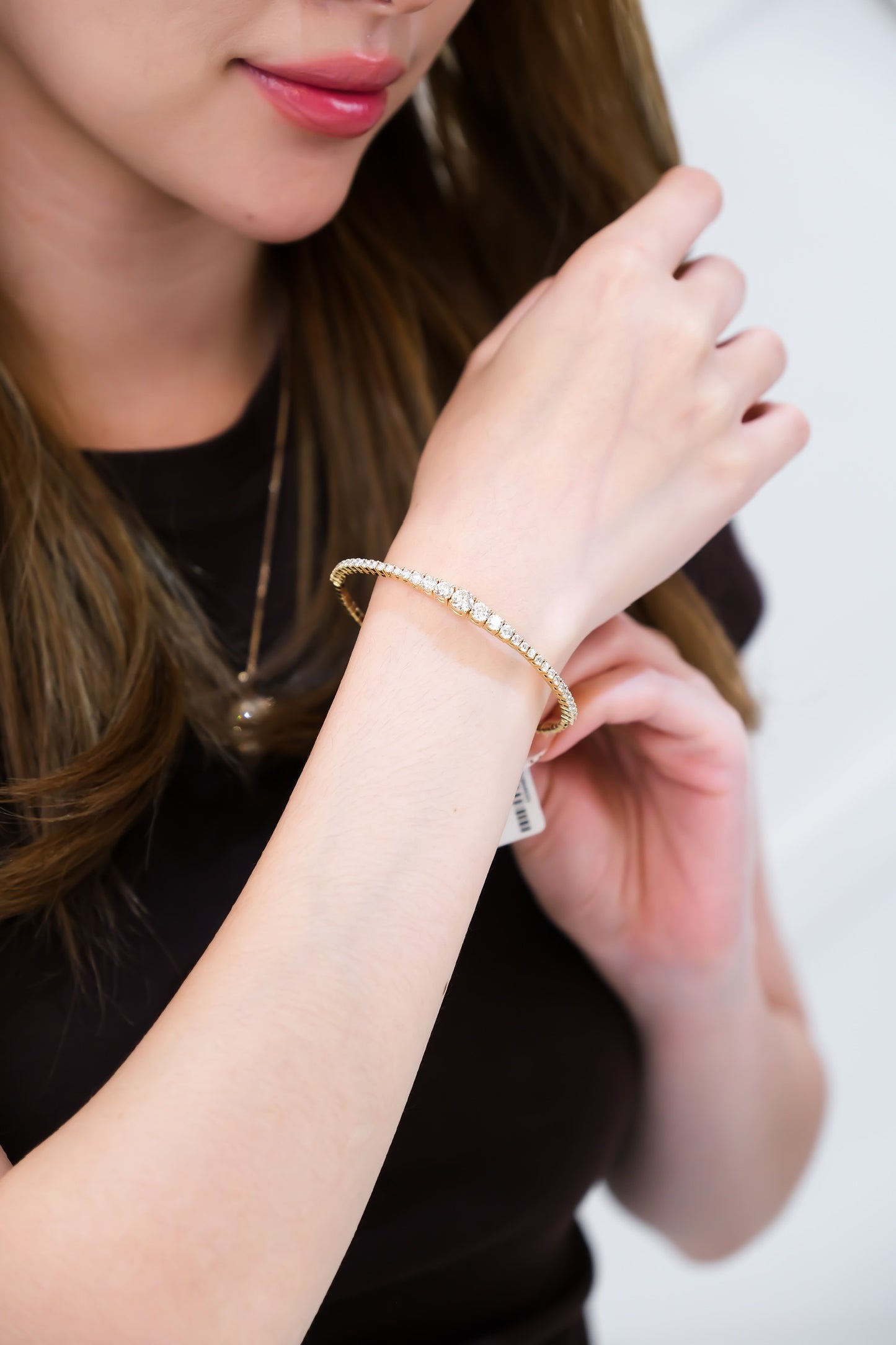 Diamond Bangle in Yellow Gold