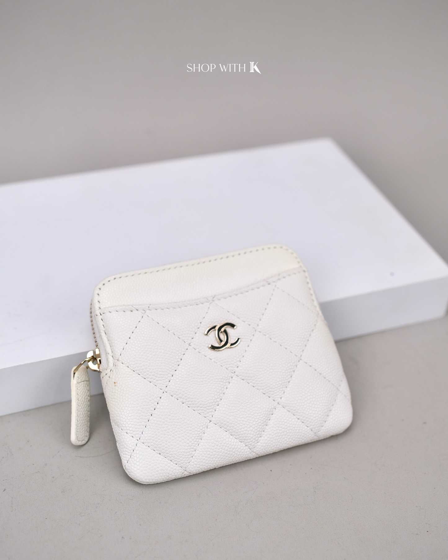 Chanel Zippy Wallet White