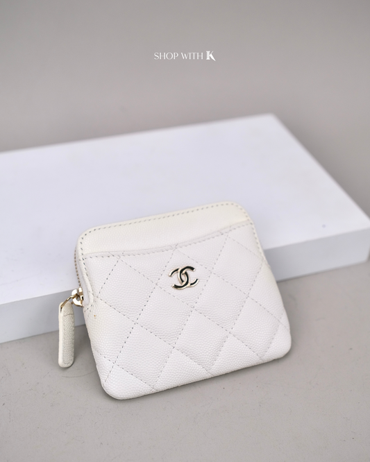 Chanel Zippy Wallet White