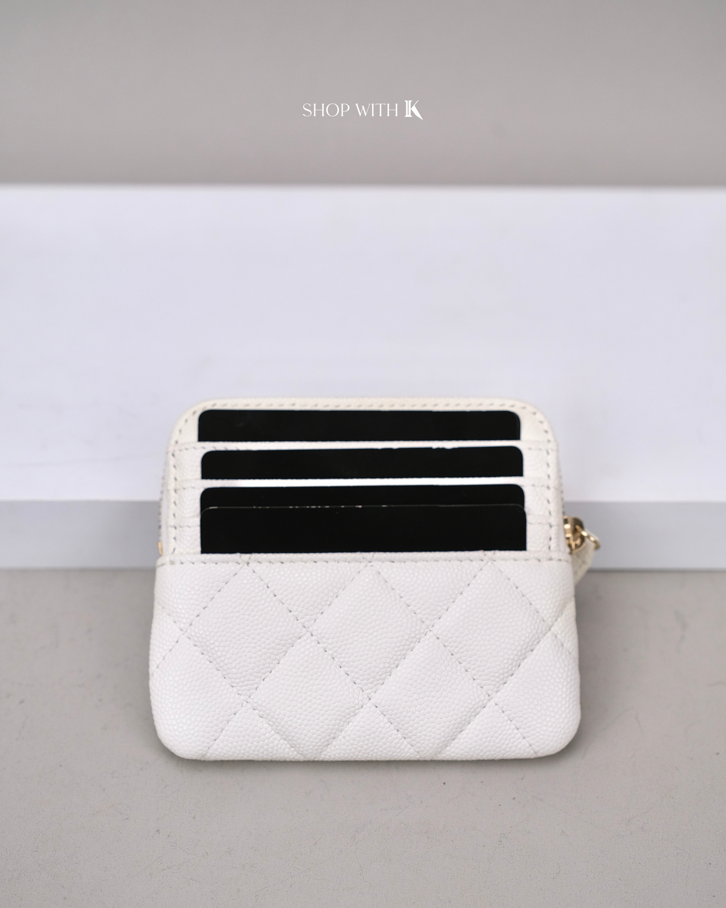 Chanel Zippy Wallet White