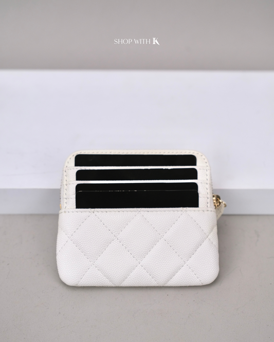 Chanel Zippy Wallet White
