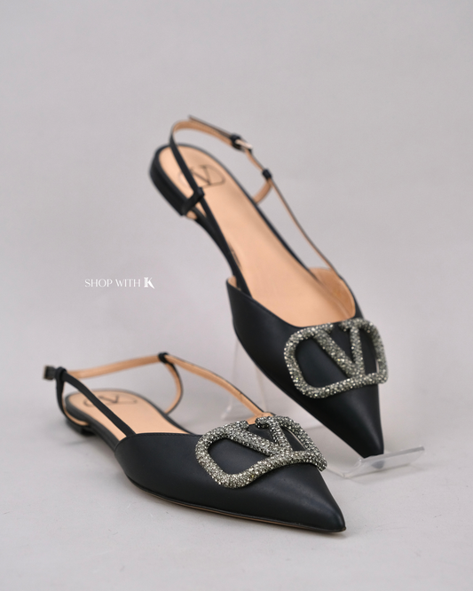 Valentino Black Slingback