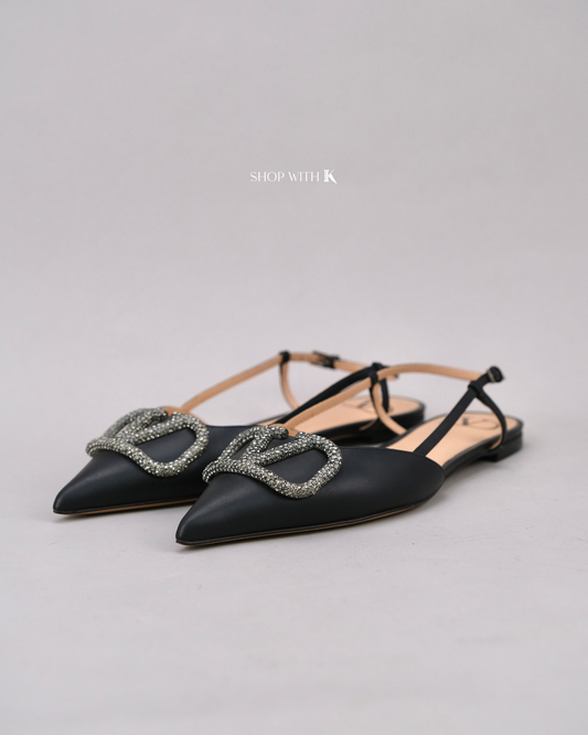 Valentino Black Slingback