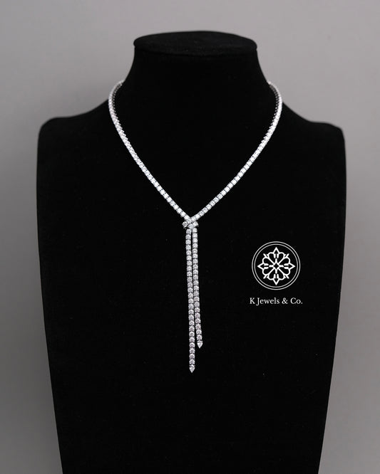 Diamond Drop Tennis Necklace