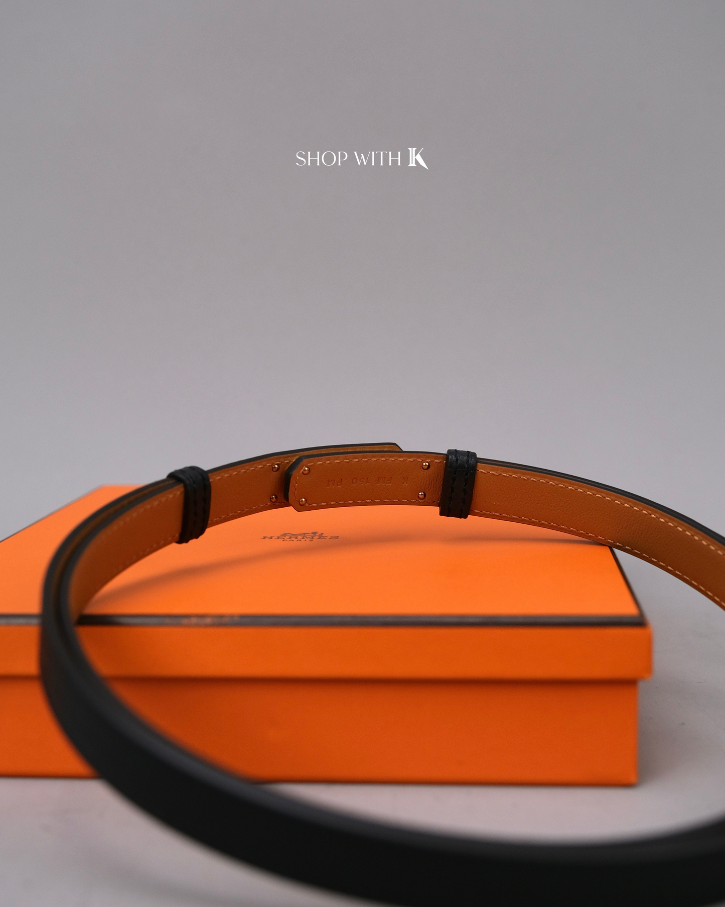Hermes Kelly Belt Black GHW