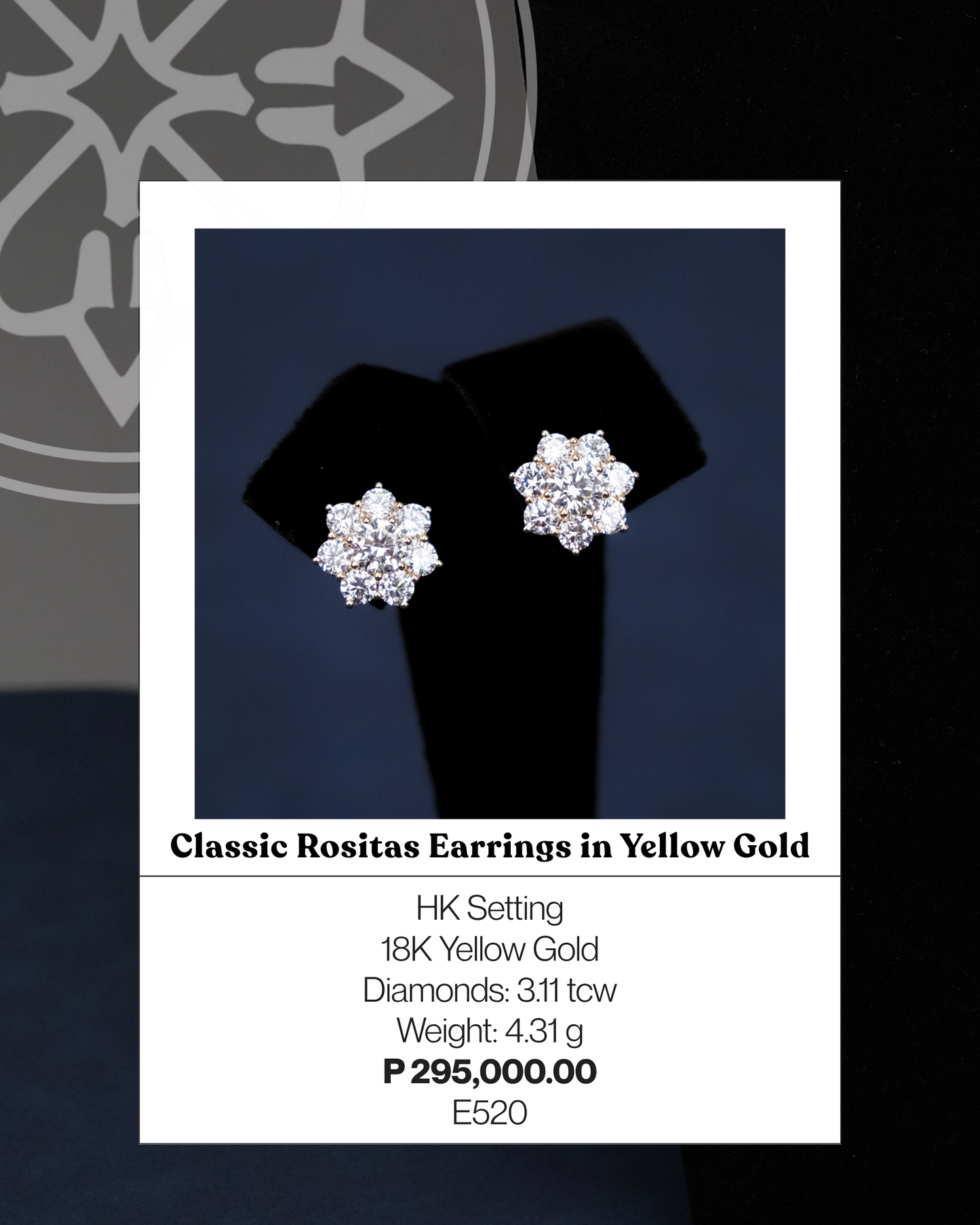 Classic Rositas Earrings in Yellow Gold