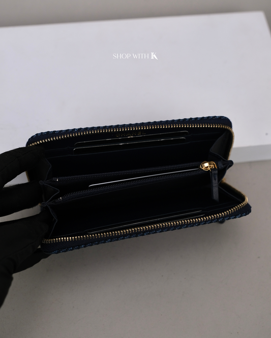 Chanel Deauville Wallet Navy GHW