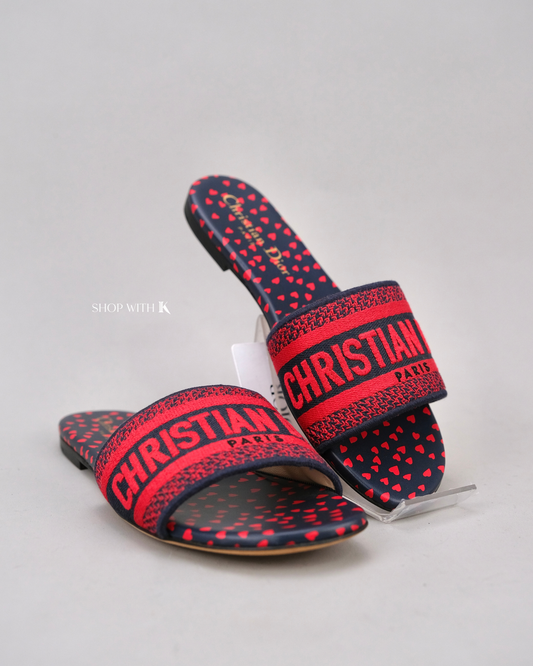 Dior Dway Red Heart Print