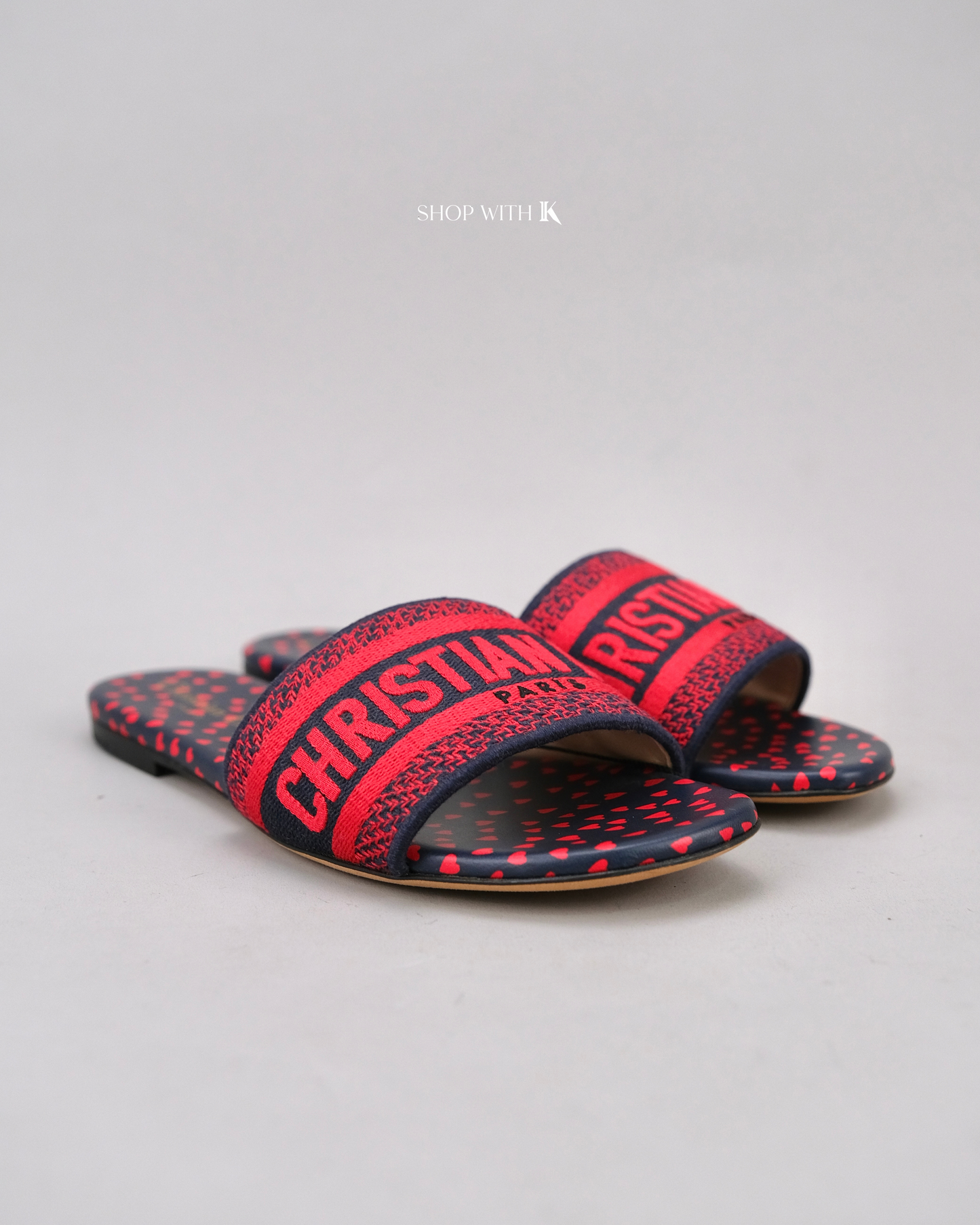 Dior Dway Red Heart Print