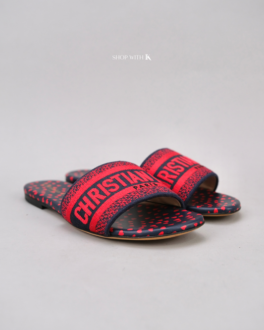 Dior Dway Red Heart Print