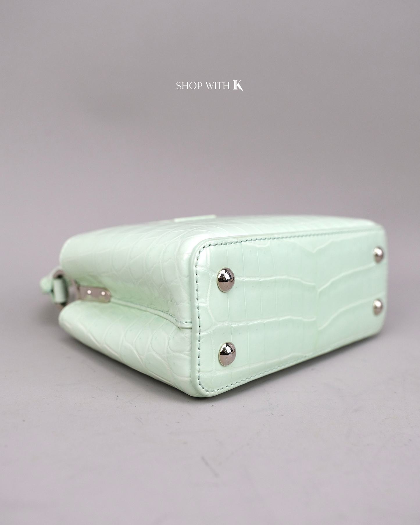 Louis Vuitton Mini Capucine Crocodile Mint Green