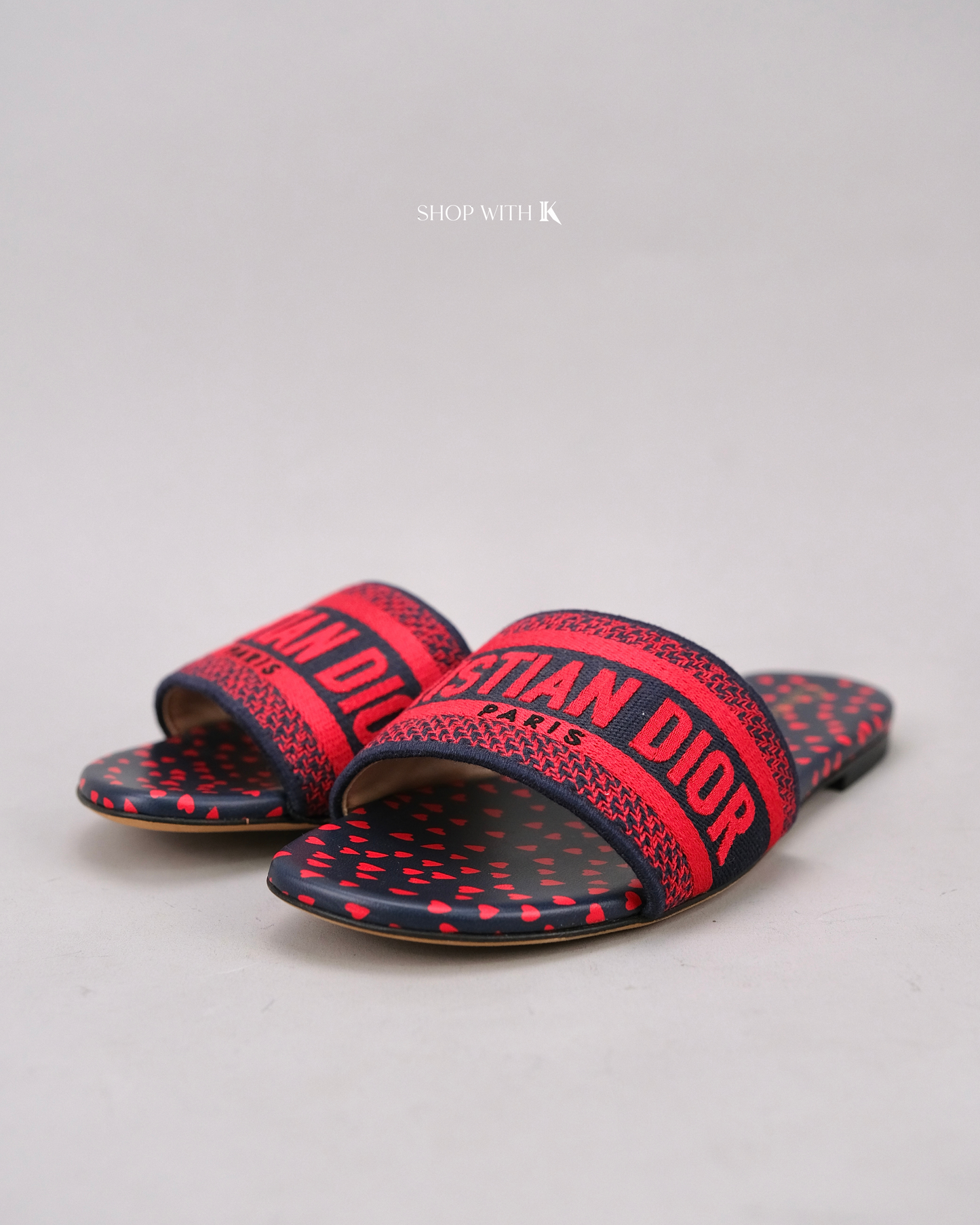 Dior Dway Red Heart Print