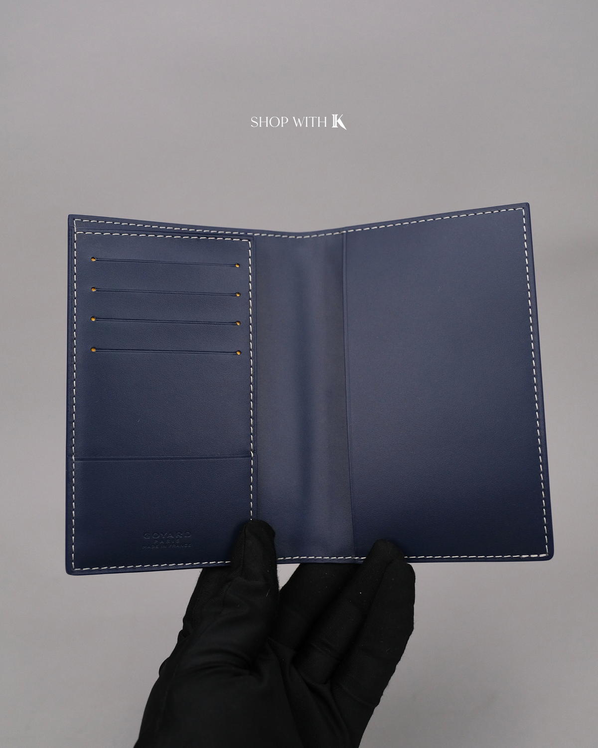 Goyard Passport Holder Navy Blue
