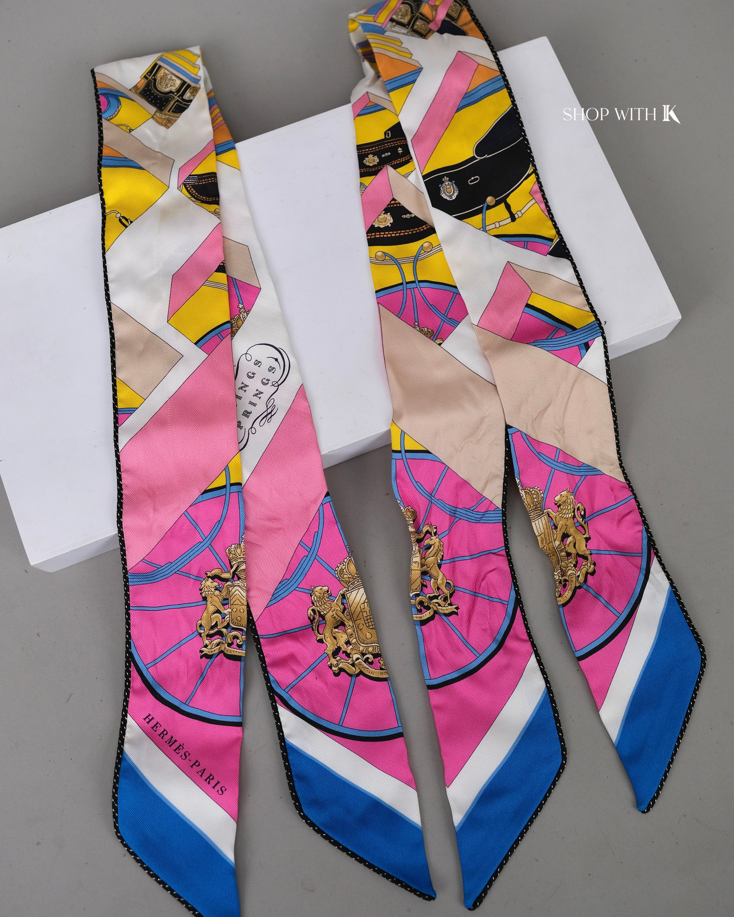 Hermes Twilly Silk Scarf Springs