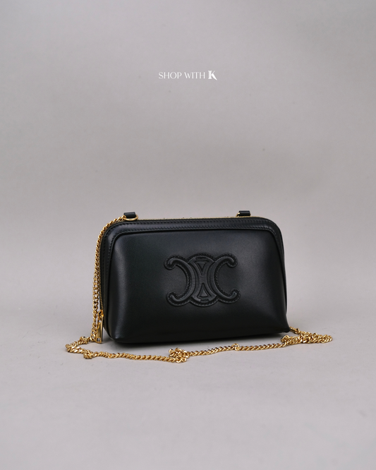Celine Clutch on Chain Black