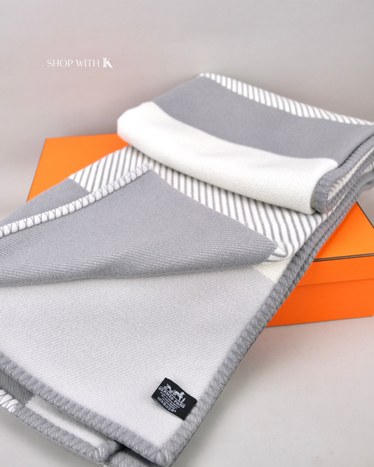 Hermes Tatersale Blanket Gris