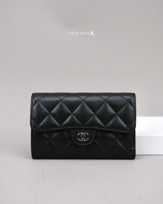Chanel Classic Flap Large Wallet Black SHW