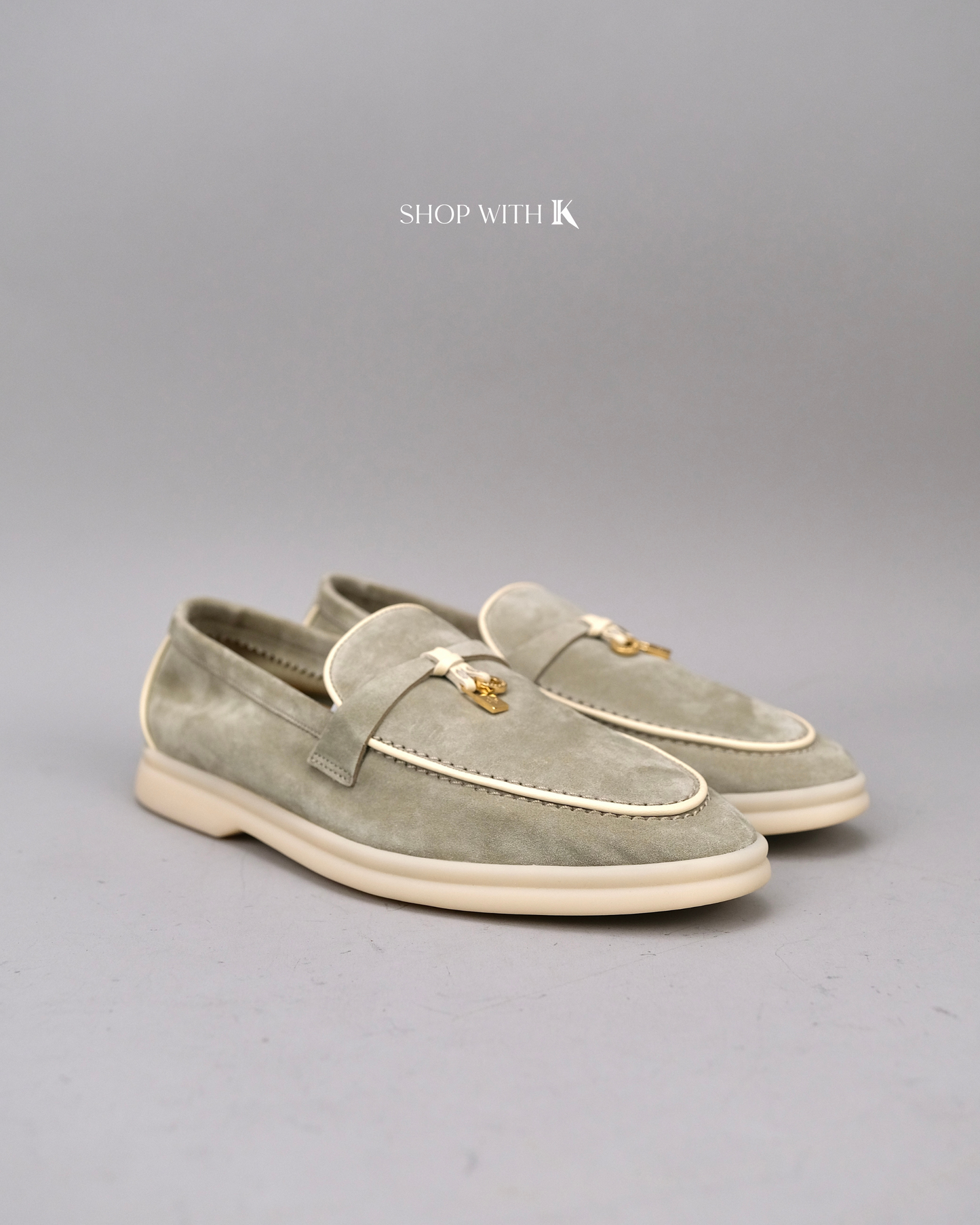 Loro Piana Summer Charms Walk Suede Dried Taragon