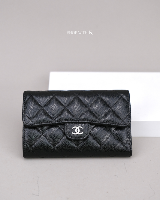 Chanel Classic Flap Large Wallet Black SHW