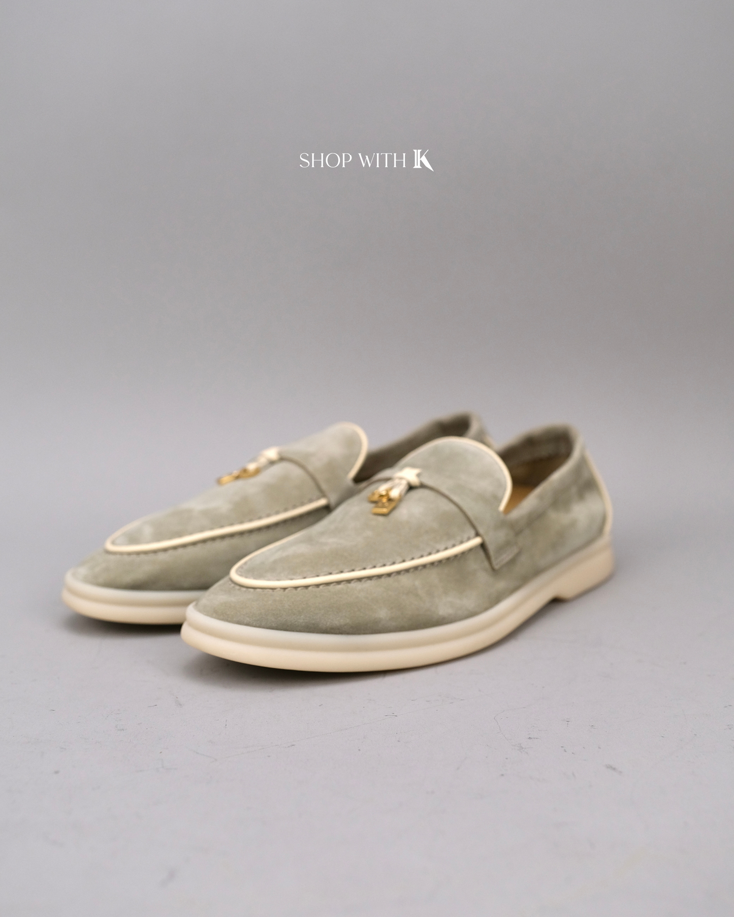 Loro Piana Summer Charms Walk Suede Dried Taragon