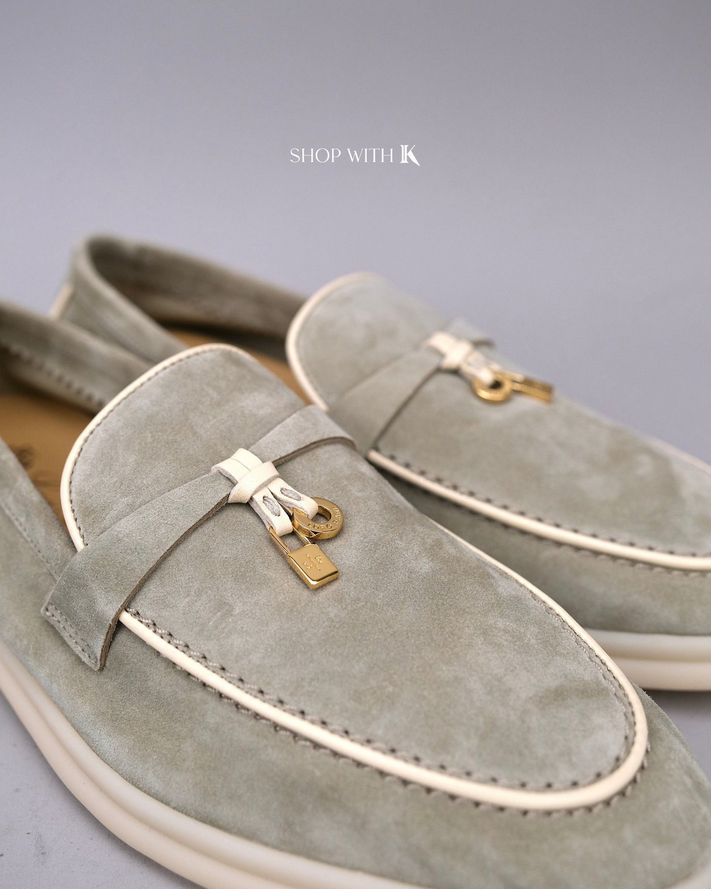 Loro Piana Summer Charms Walk Suede Dried Taragon
