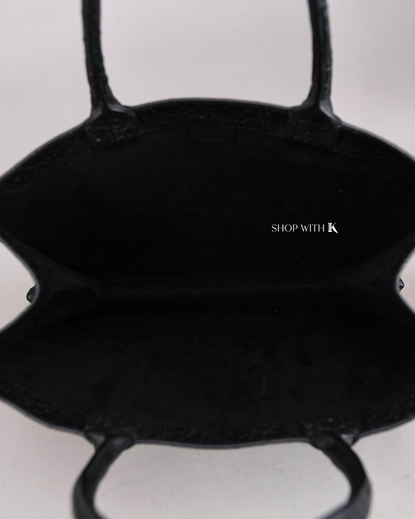 Dior Book Tote Black Oblique Embossed Calfskin Large