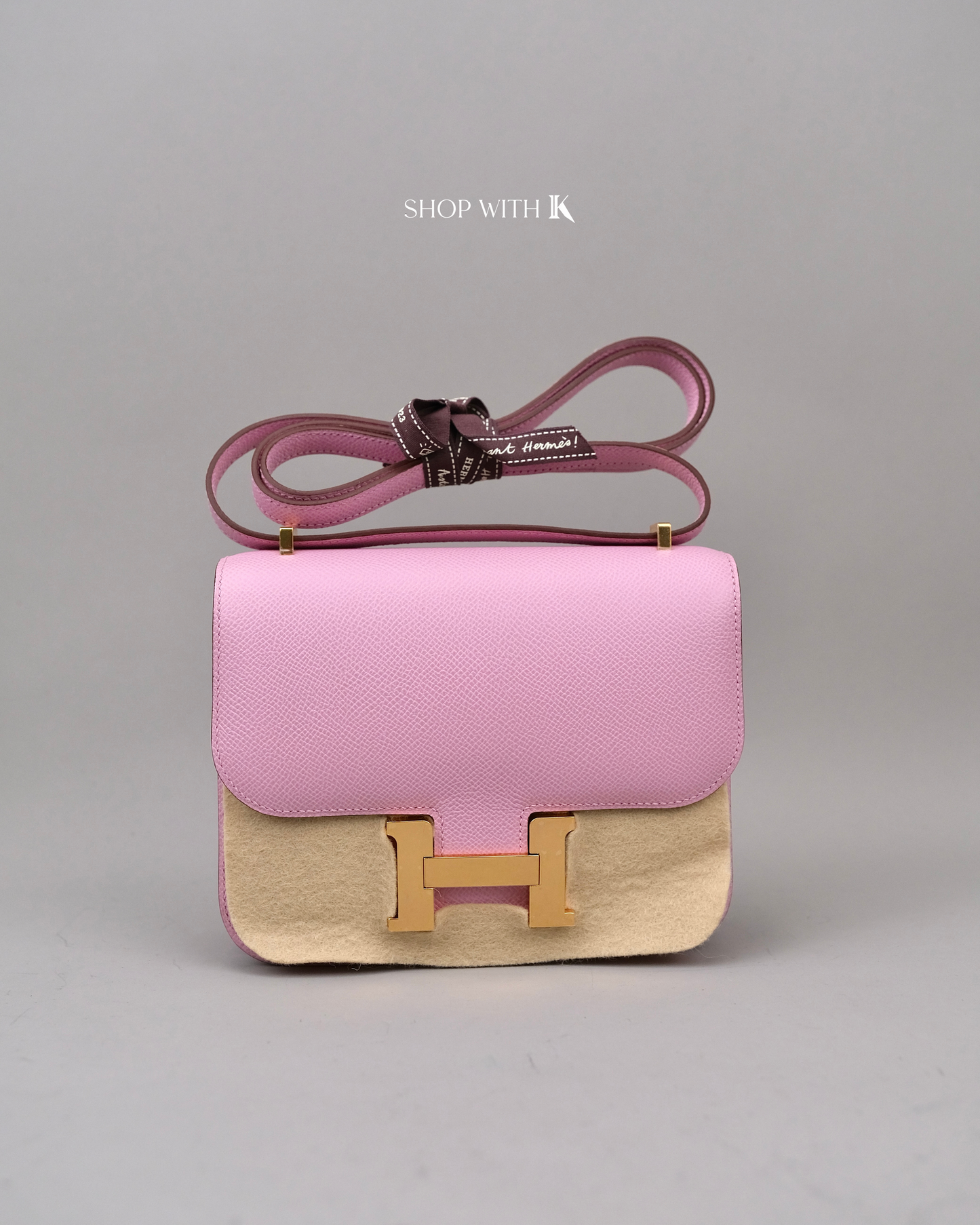 Hermes Constance 18 Mauve Pale RGHW