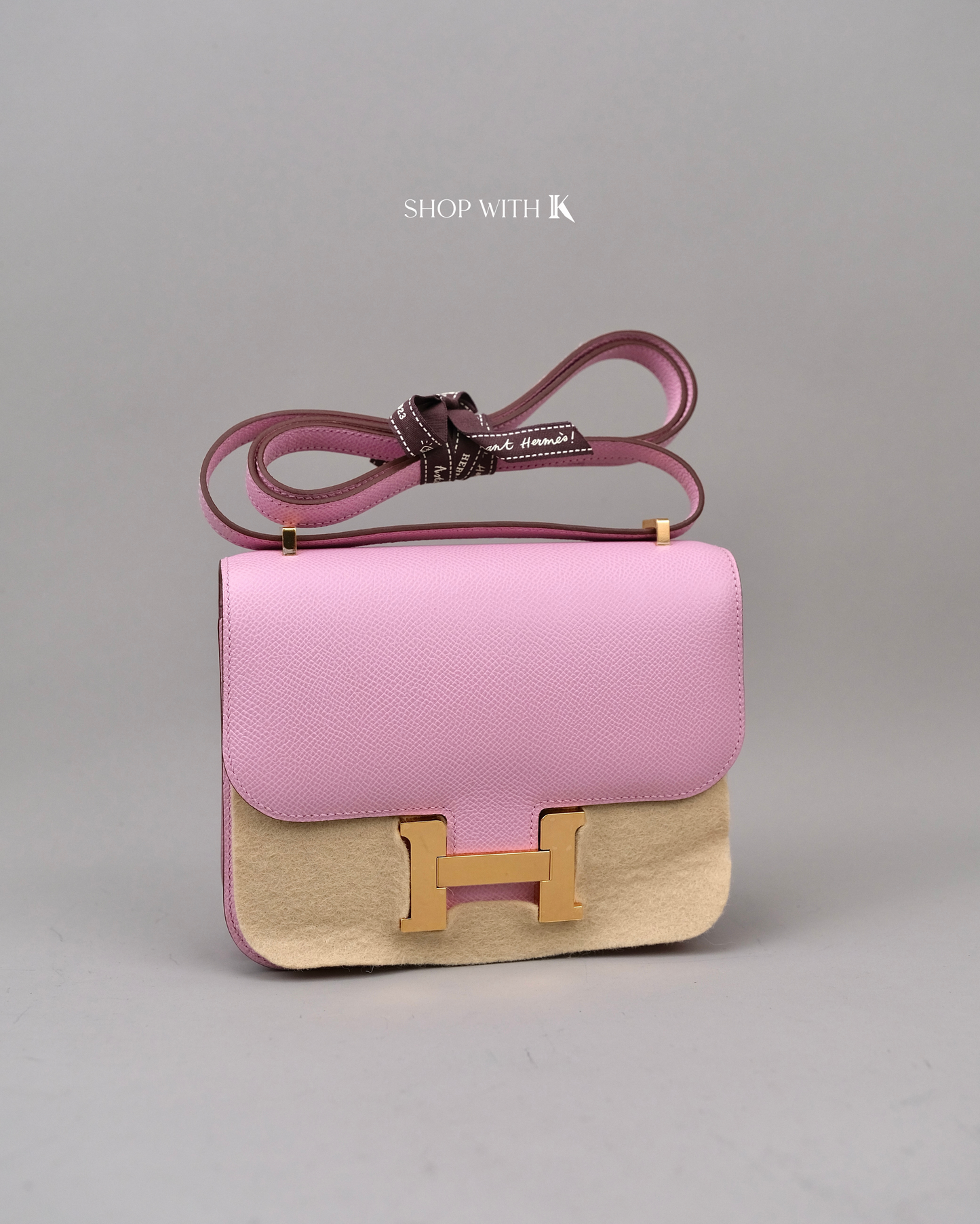 Hermes Constance 18 Mauve Pale RGHW