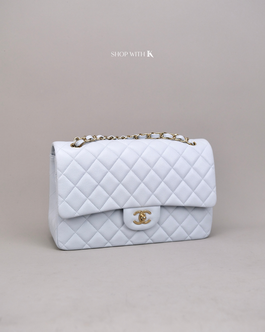 Chanel Classic Jumbo Flap Light Blue