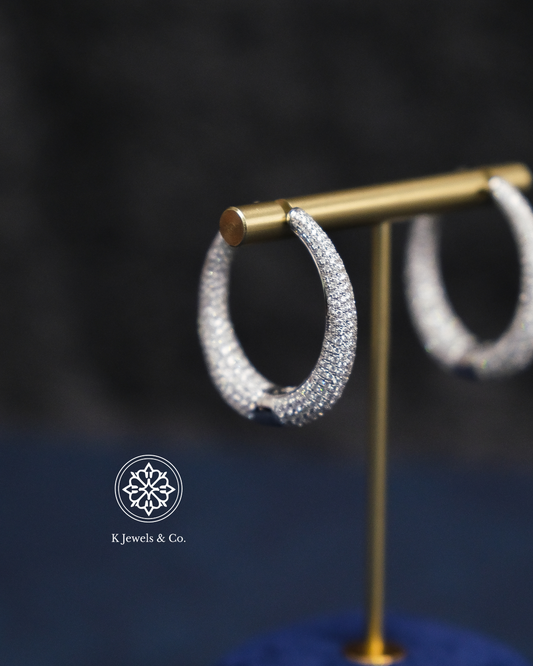 Diamond Loop Earrings