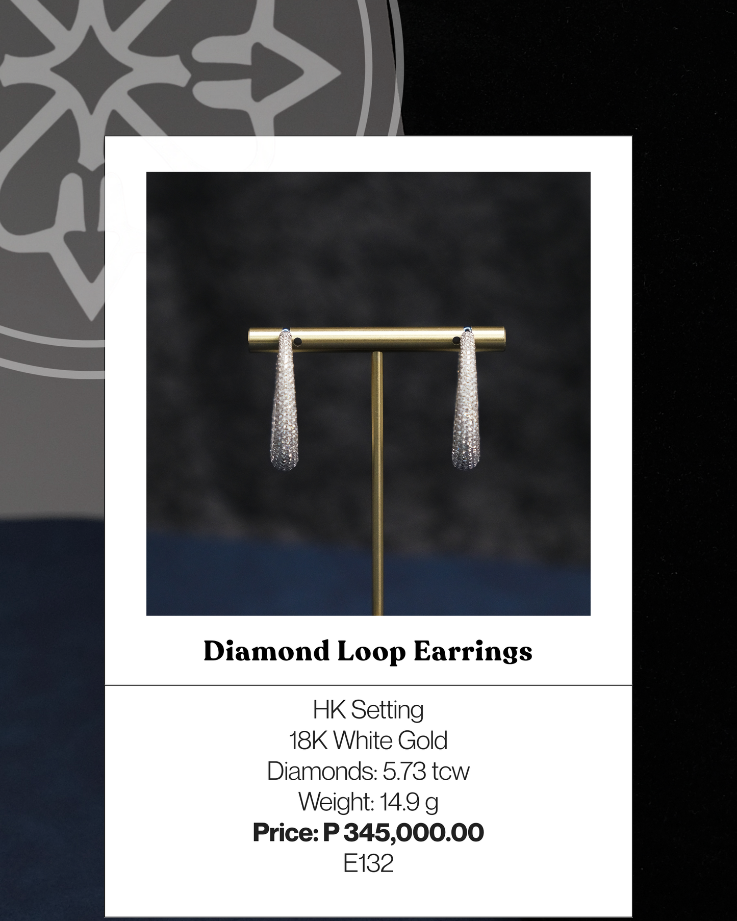 Diamond Loop Earrings