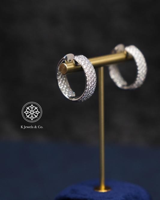 Diamond Loop Earrings