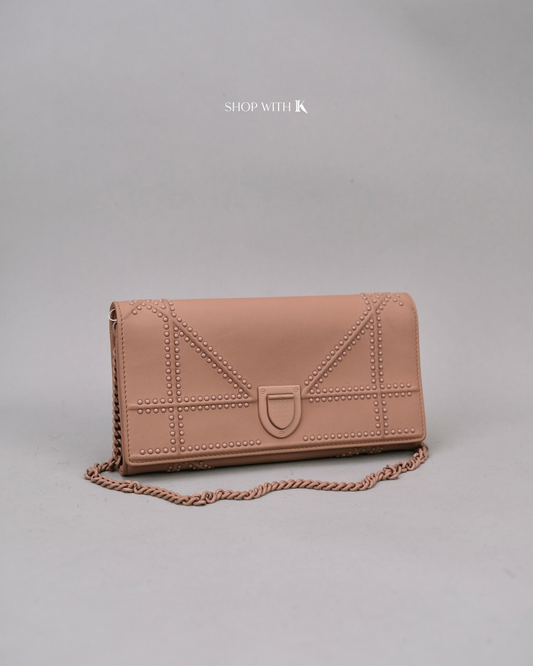 Dior Diorama Wallet on Chain Nude