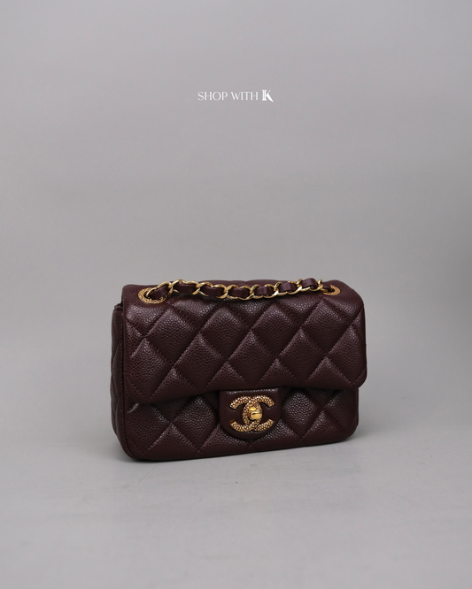 Chanel Square Flap Dark Brown GHW