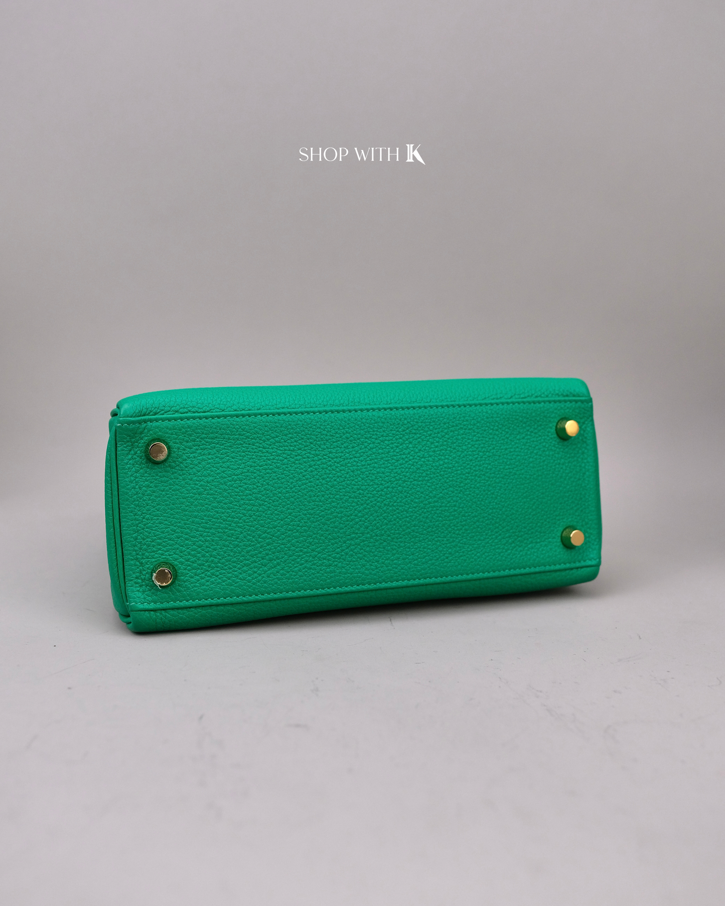 Hermes Kelly 25 Vert Menthe Lizard Touch GHW
