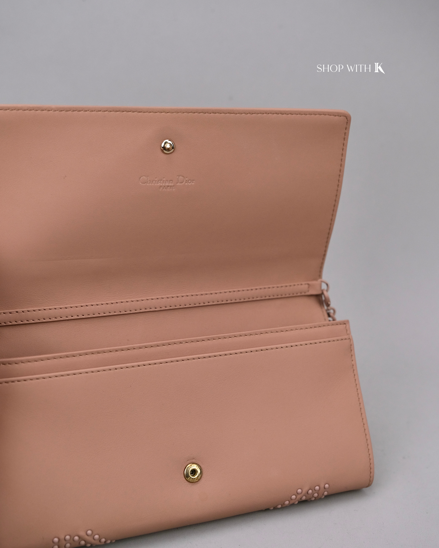 Dior Diorama Wallet on Chain Nude
