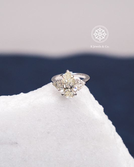 Pear Shaped Diamond Ring
