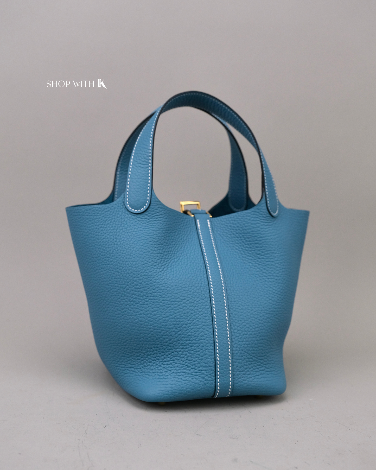 Hermes Picotin 18 Bleu Jeans GHW