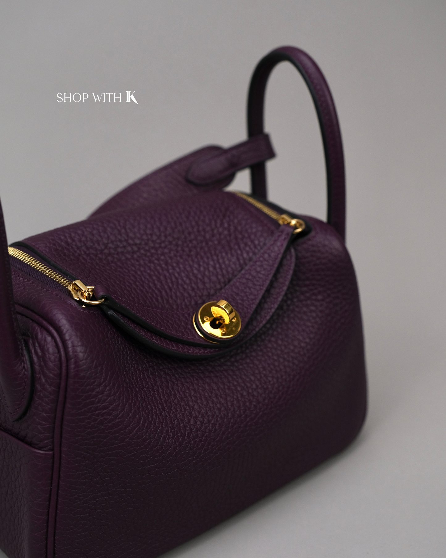 Hermes Mini Lindy Cassis GHW