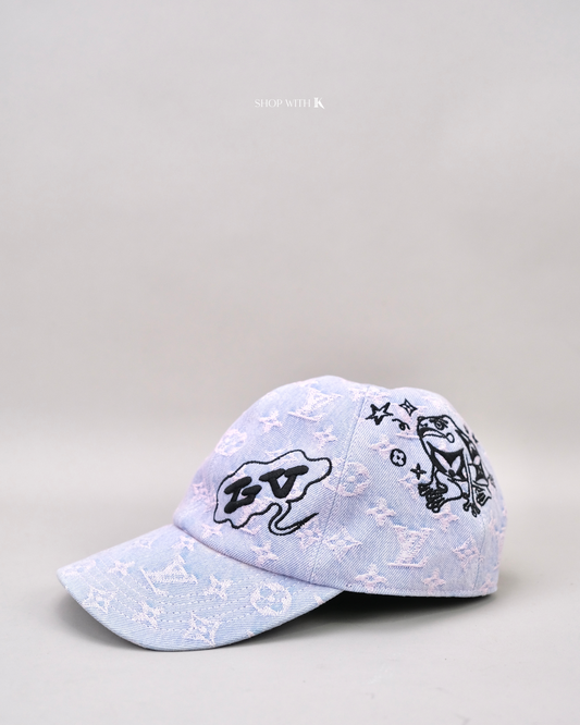 Louis Vuitton Cap Monogram Denim Pink