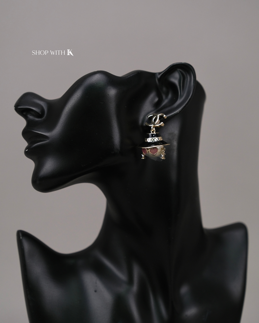 Chanel Sunglasses Doll Earrings