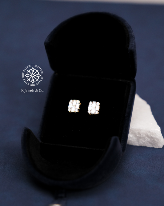 Emerald Illusion Diamond Earrings