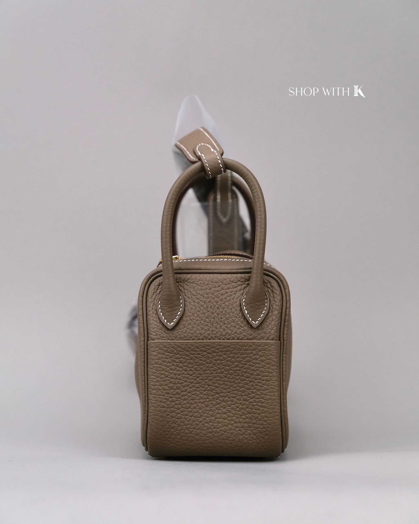 Hermes Mini Lindy Etoupe GHW