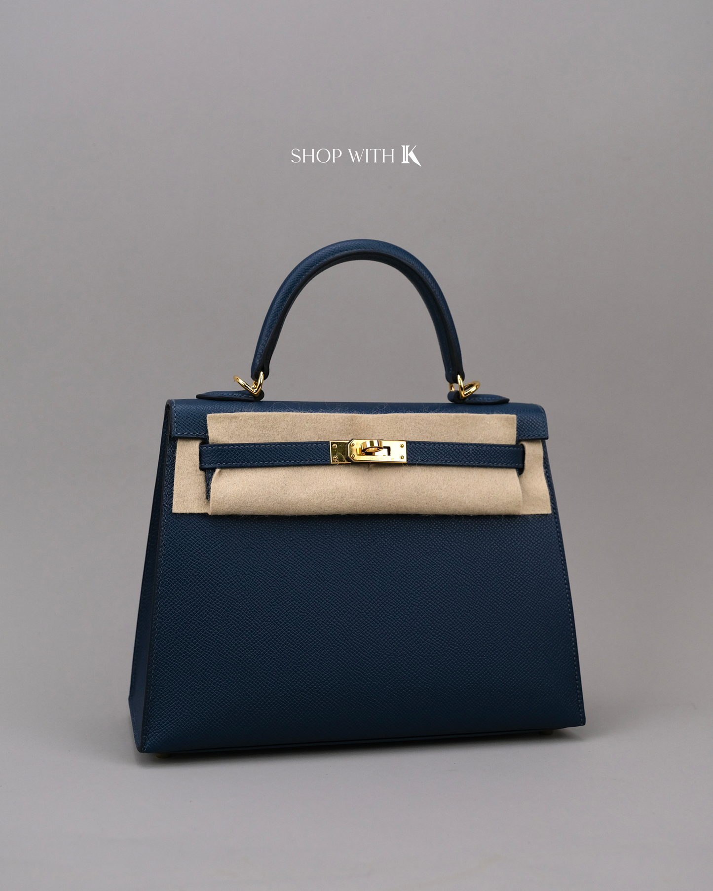 Hermes Kelly 25 Bleu de Prusse GHW