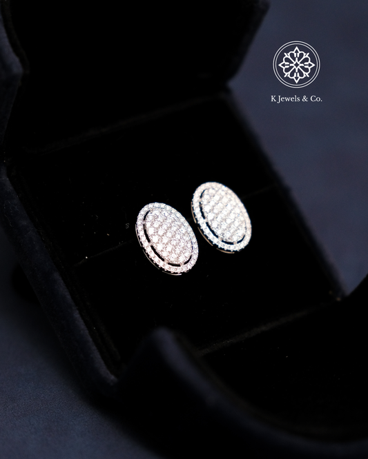 Oval Diamond Earrings