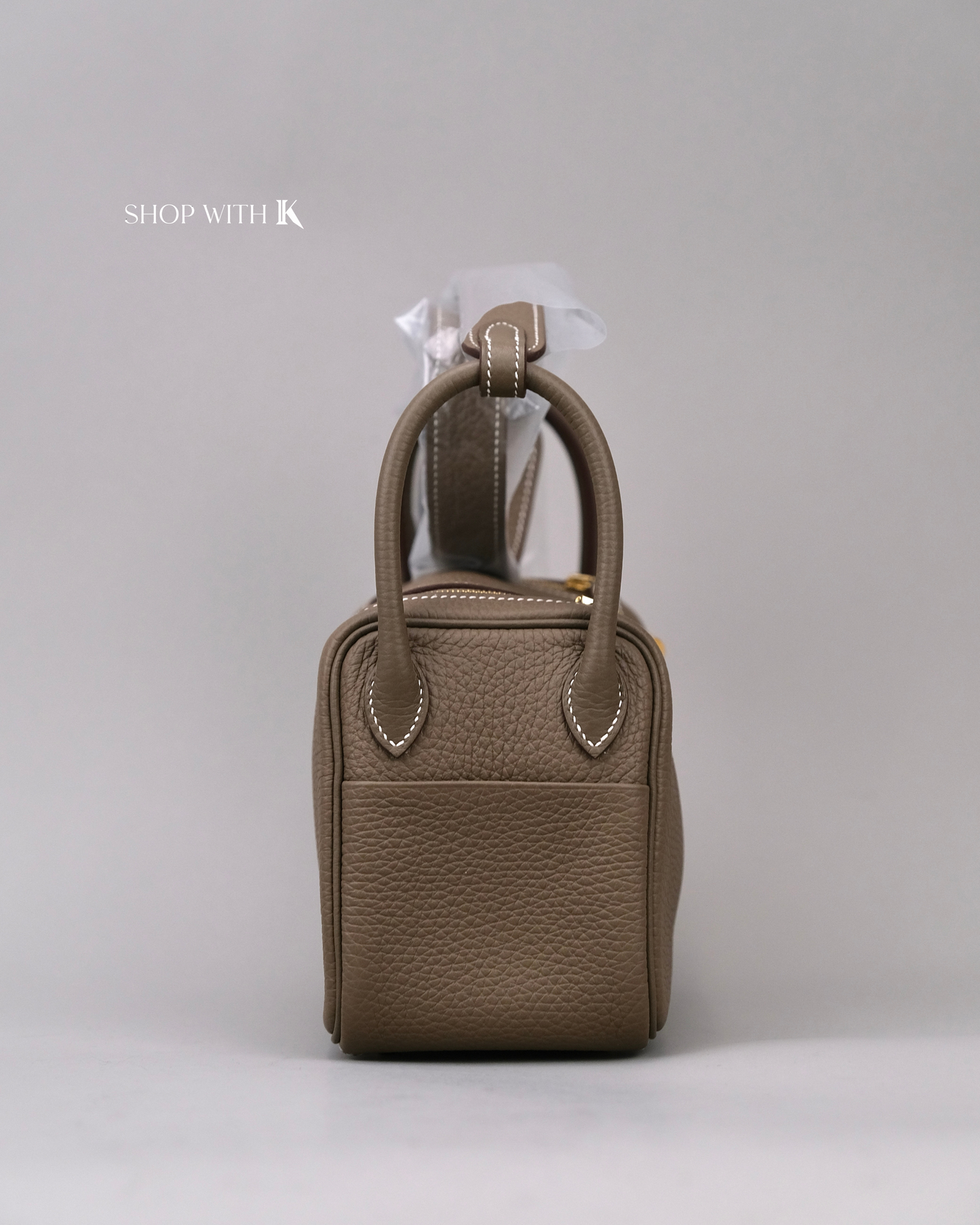 Hermes Mini Lindy Etoupe GHW