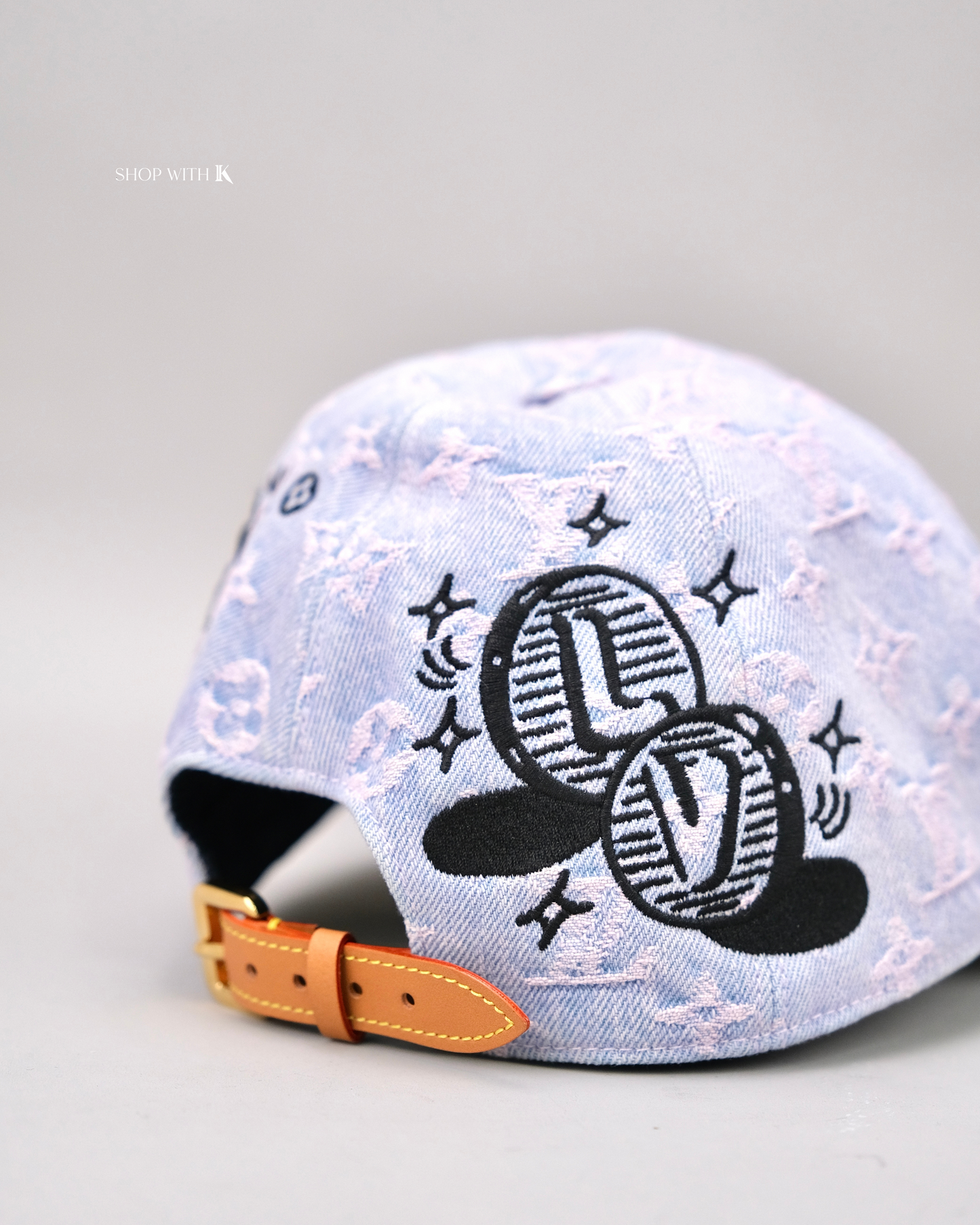 Louis Vuitton Cap Monogram Denim Pink