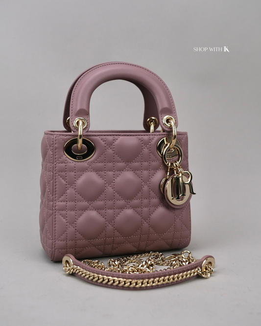 Dior Mini Lady Peony Pink
