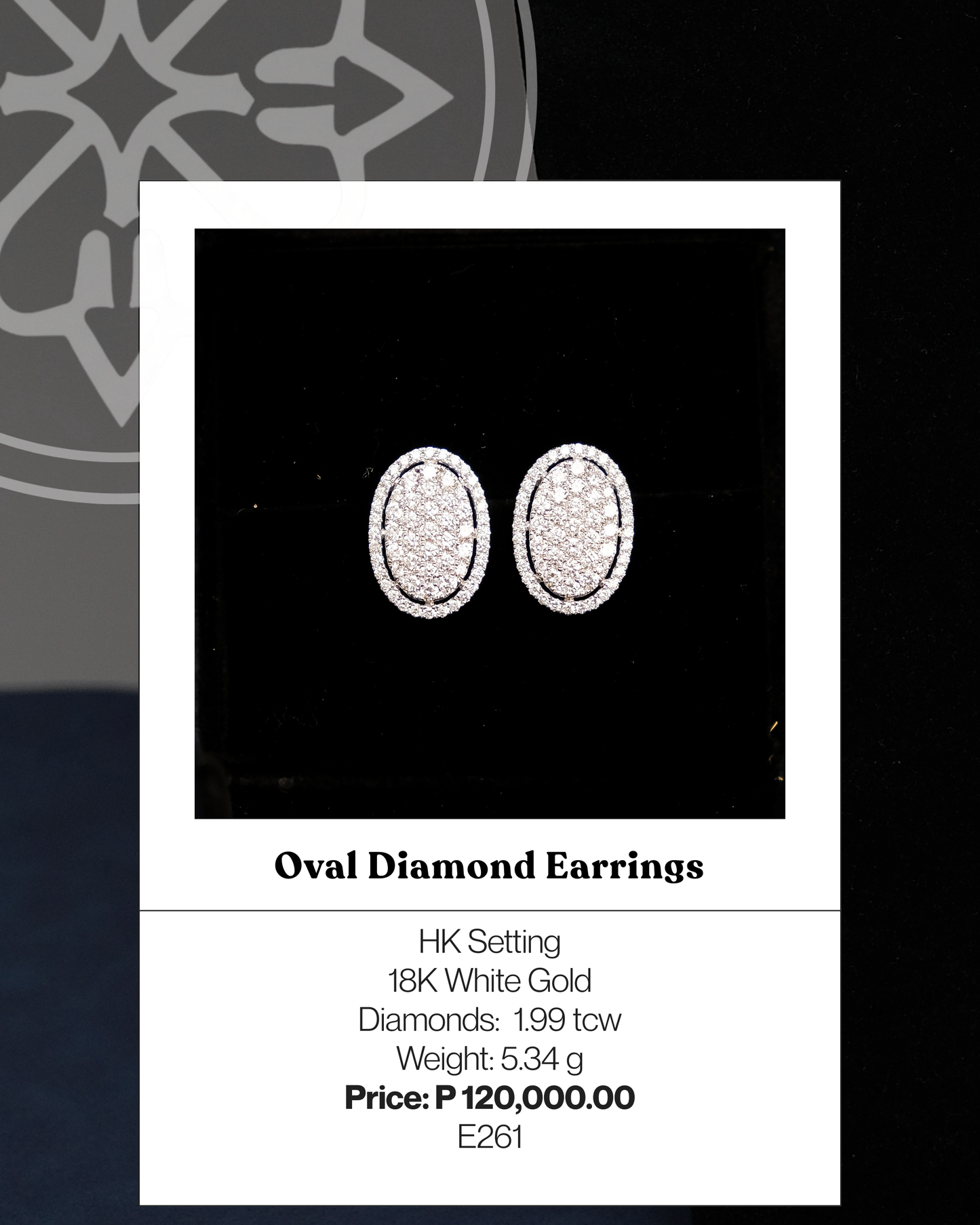 Oval Diamond Earrings