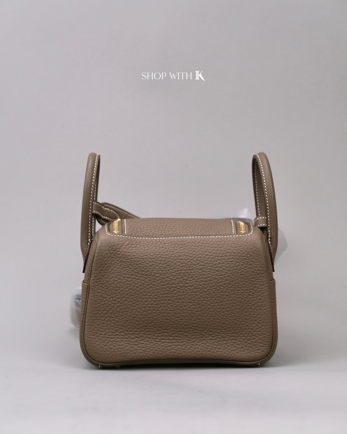 Hermes Mini Lindy Etoupe GHW